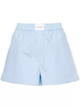Alexander Wang шорты с нашивкой-логотипом, синий