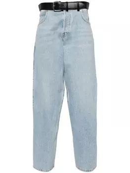 Alexander Wang укороченные джинсы с поясом, синий