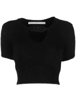 Alexander Wang укороченный топ, черный