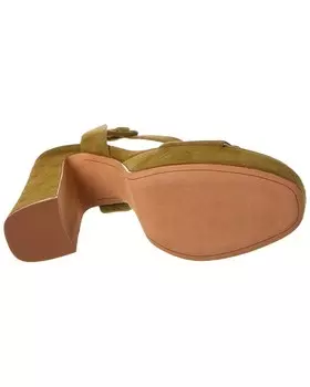 Alexandre Birman Замшевые сандалии Clarita Curve 120, зеленый