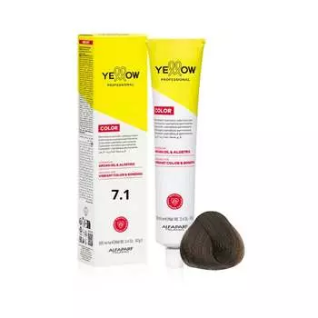 ALFAPARF YELLOW Краска для волос 7.1 - Средне-пепельный блондин - 100 мл - НОВИНКА