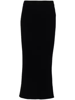Allude кашемировая юбка миди, синий