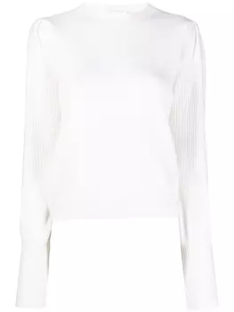 Allude кашемировый джемпер с объемными рукавами, белый
