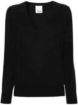 Allude кашемировый джемпер с V-образным вырезом, черный