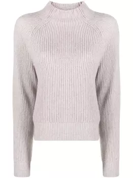 Allude кашемировый джемпер с воротником-стойкой, нейтральный цвет