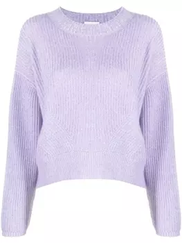 Allude кашемировый джемпер в рубчик, фиолетовый