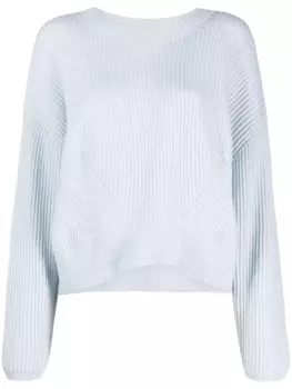 Allude кашемировый джемпер в рубчик, синий