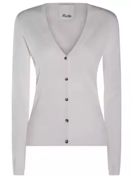 Allude кашемировый кардиган на пуговицах, белый