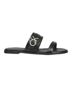 Almond Slide женские кожаные шлепанцы Calvin Klein, черный