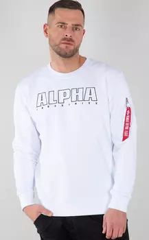 Alpha Industries Alpha Embroidery Пуловер, белый