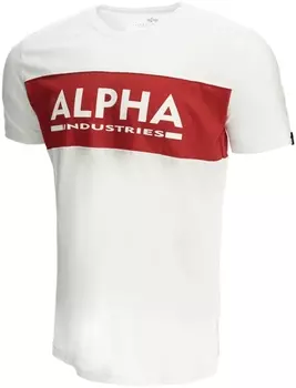 Футболка Alpha Industries Alpha Inlay, белая