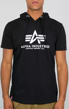 Alpha Industries Basic Hooded Футболка, черный