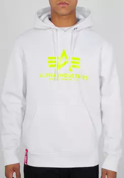 Alpha Industries Basic Neon Print Балахон, белый/желтый