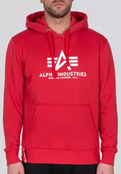 Alpha Industries Basic Толстовка мужская, красный/белый