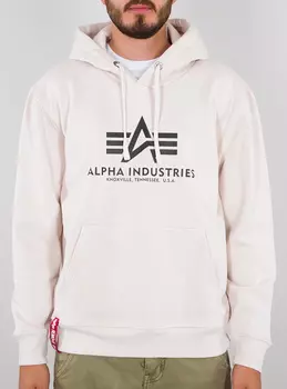 Толстовка Alpha Industries Basic мужская, кремовая