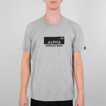 Футболка Alpha Industries Box Logo, серая