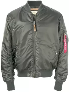 Alpha Industries куртка бомбер, зеленый