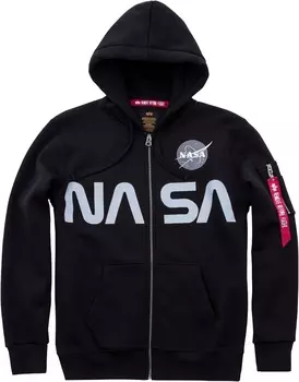 Alpha Industries NASA Балахон ZIP, черный