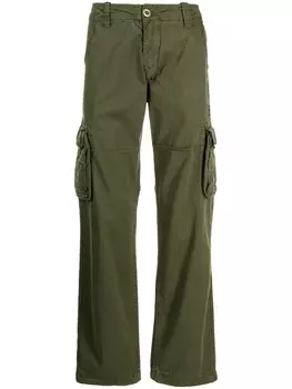 Alpha Industries прямые брюки карго, зеленый