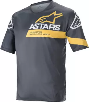 Джерси Alpinestars Racer V3 Short Sleeve, серый/желтый