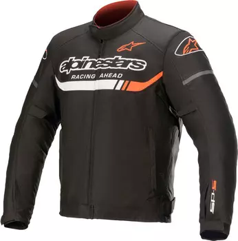 Водонепроницаемая мотоциклетная текстильная куртка Alpinestars T-SP S Ignition, черный/белый/красный