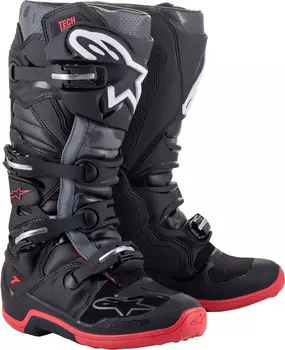 Alpinestars Tech 7 Ботинки для мотокросса, черный/серый/красный