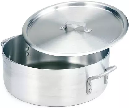 Алюминиевая кастрюля Crestware 35 кварт, серебряный