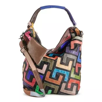 Ameri Кожаная большая сумка Farzan Ameri Leather, цвет Rainbow