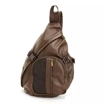 Ameri Кожаная кожаная сумка-слинг APC Ameri Leather, цвет Dark Brown