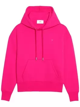 AMI Paris худи с монограммой Ami de Coeur, розовый