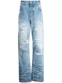 AMIRI джинсы с эффектом потертости, синий