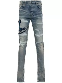 AMIRI джинсы с нашивкой, синий
