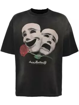 AMIRI футболка оверсайз Theatre Masks, черный