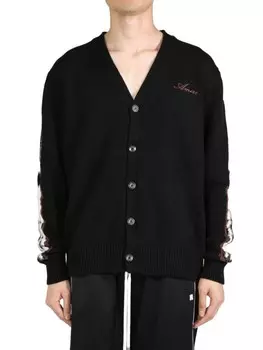 AMIRI кардиган Leopard Bones, черный