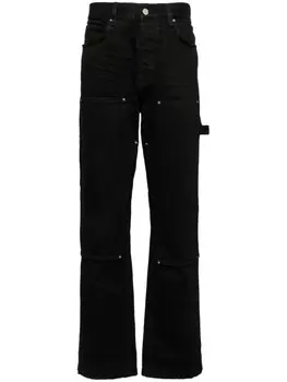 AMIRI прямые брюки Double Knee, черный