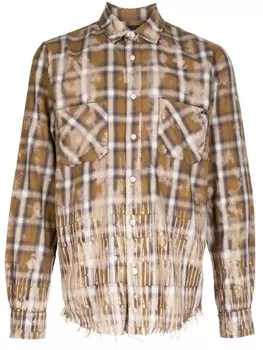 AMIRI рубашка с логотипом, коричневый