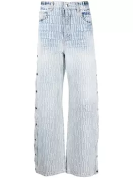 AMIRI жаккардовые джинсы Snap-Off, синий