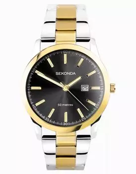 Аналоговые мужские часы Sekonda черного цвета