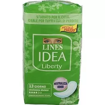 Анатомические прокладки для дня Idea Liberty, 13 шт. - нейтрализует запахи Lines