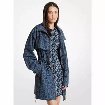 Анорак Michael Michael Kors Empire Signature Logo Print, темно-синий