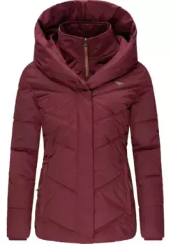 Анорак Ragwear "Natesa Intl.", с капюшоном, стильная зимняя куртка с V-образной стежкой и капюшоном, красный