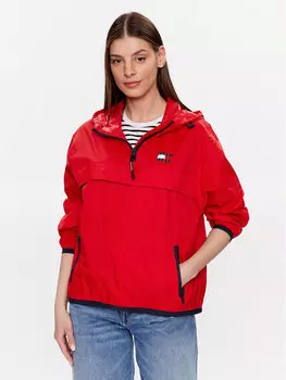 Анорак regular fit Tommy Jeans, красный