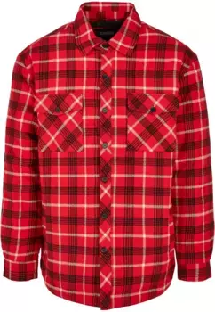 Анорак URBAN CLASSICS " Urban Classics Men's Plaid стеганая рубашка-рубашка" (1 шт.), без капюшона, красный