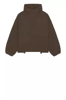 Анорак в стиле милитари из нейлона с капюшоном Fear of God ESSENTIALS, коричневый