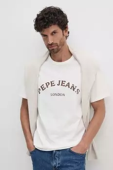 ANWEN B хлопковая футболка Pepe Jeans, бежевый