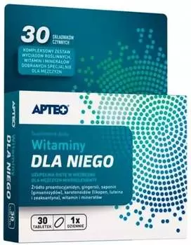 Apteo, Витамины для него, 30 таблеток.