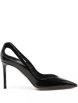 Aquazzura кожаные туфли Sheeva 85, черный