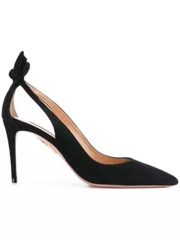 Aquazzura туфли Bow Tie 85, черный