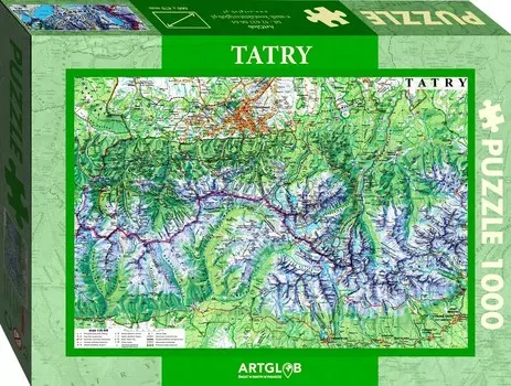 ArtGlob, пазл, туристическая карта Татр 1:50 000, 1000 шт.