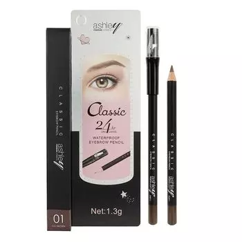 Ashley Классический карандаш для бровей 1,3г. 01 Brown, Brown